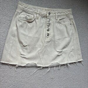 White Free People Jean Skirt, Size 27
